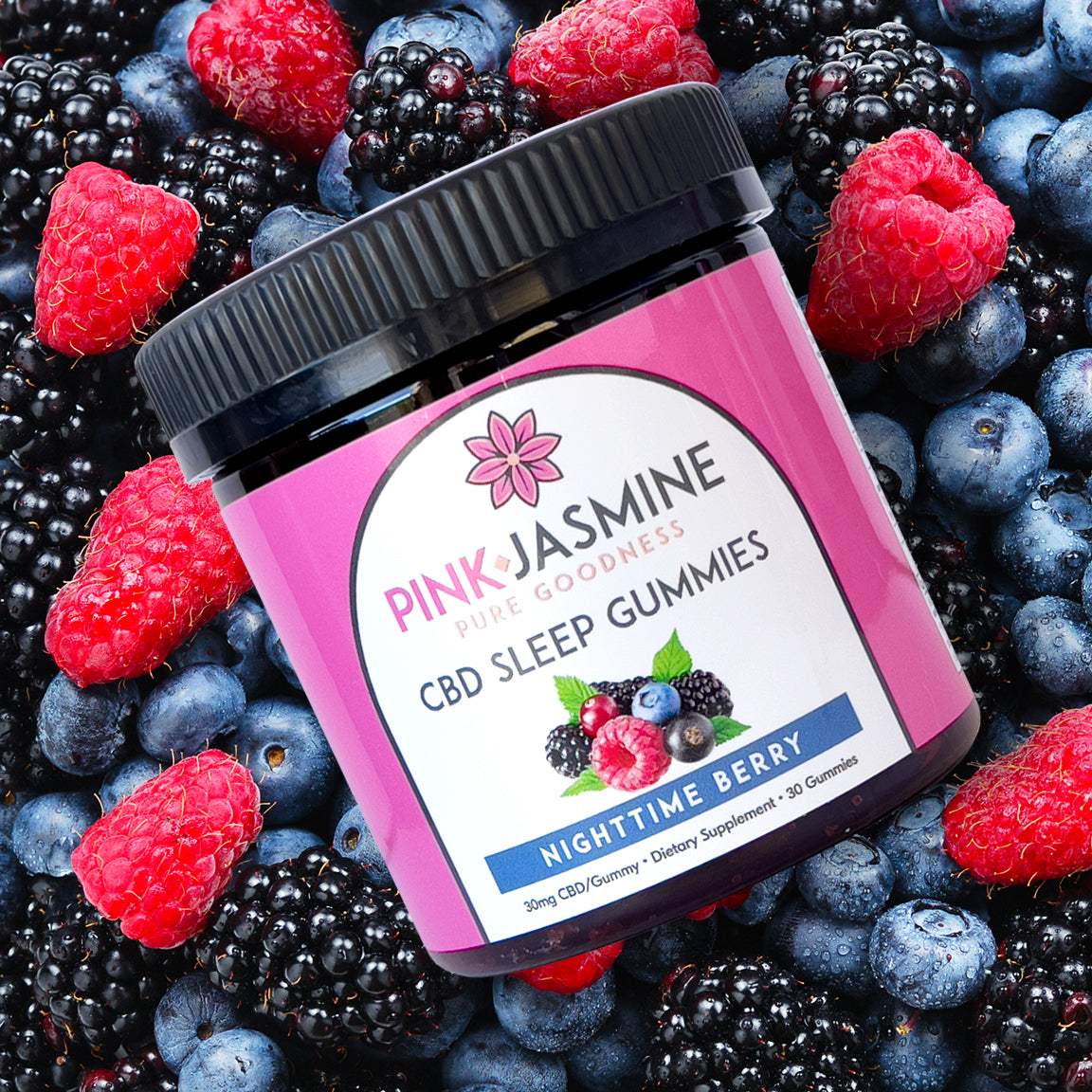 NIGHTTIME BERRY CBD SLEEP GUMMIES! - PINK Jasmine Organics